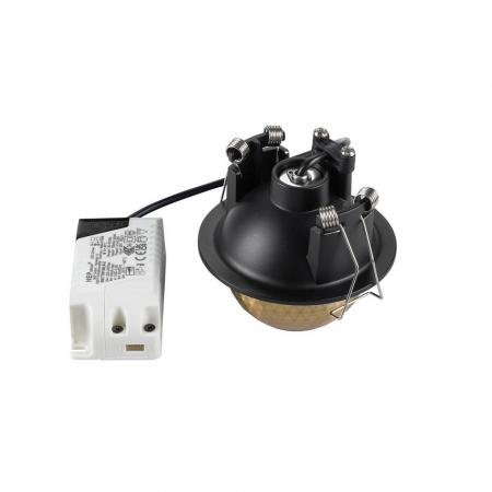 SLV 1010353 DYSKO Deckeneinbauleuchte rund PHASE 2700K schwarz/gold Einbaudurchmesser 65 mm