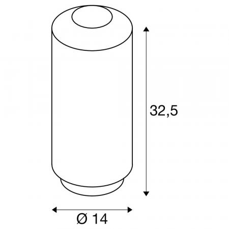 SLV 1010345 PANTILO SLIM Glas Tischleuchte zylindrisch E27 15W chrom