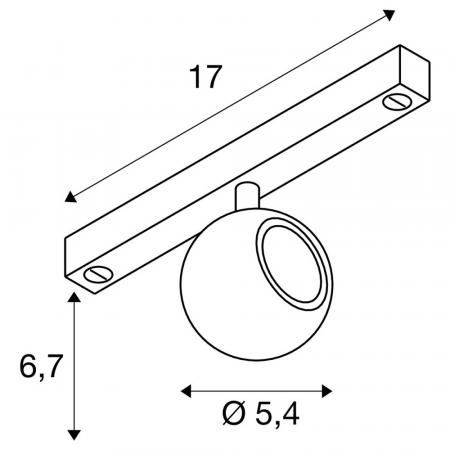 SLV 1010331 DYSKO 48V Spot DALI Standard Surface Mounted Track 2700K 5,6W 36° weiß/schwarz