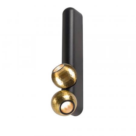 SLV 1010306 DYSKO Wand- und Deckenleuchte Double PHASE 2700K 13W 36° schwarz/gold
