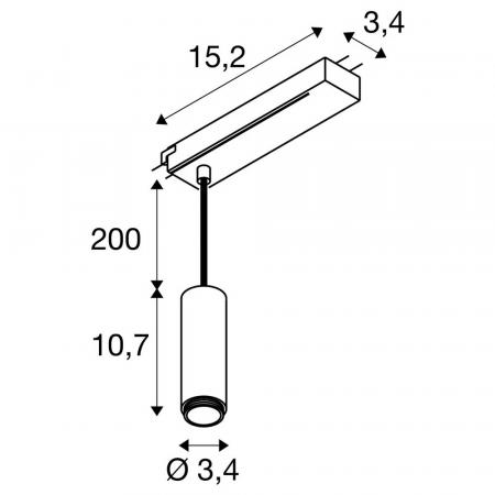 SLV 1010288 LALU® 1~ Pendelleuchte schwarz
