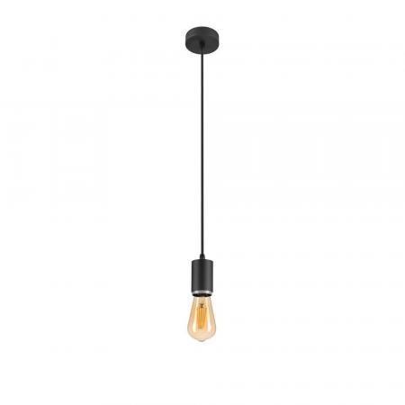 SLV 1010285 LALU Pendelleuchte, E27-Fassung, Pendellänge 200 cm, schwarz