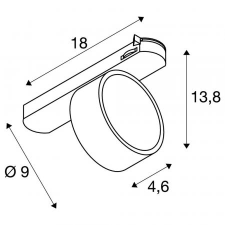 SLV 1010246 KALU 2.0 3~ LED Schienenstrahler 10W 1500lm 4000K 36° Schwarz – moderner 3-Phasen Spot für flexible Lichtsysteme