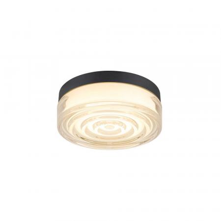 SLV 1010211 CYFT WAVE XL Wand- und Deckenleuchte 15W 2700/3000/4000K IP65 schwarz – moderne Lichtlösung mit strukturierter Glasoptik