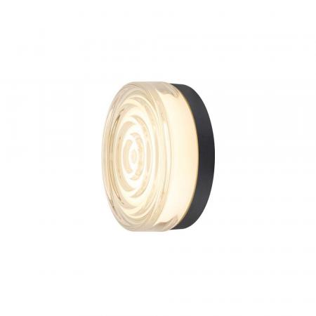 SLV 1010211 CYFT WAVE XL Wand- und Deckenleuchte 15W 2700/3000/4000K IP65 schwarz – moderne Lichtlösung mit strukturierter Glasoptik