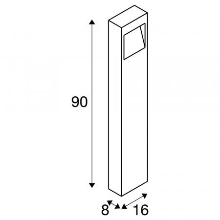 SLV 1010203 QUAD PRO 90 Stehleuchte DALI 14W 2700K IP65 anthrazit – robuste Pollerleuchte für warme Wegebeleuchtung