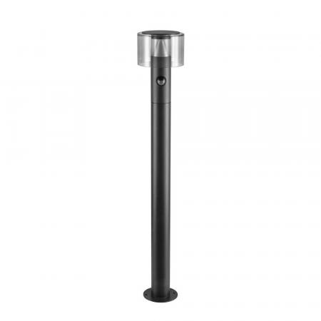 SLV 1010201 TAHA II 90 Stehleuchte SENSOR 10W 2200/2700K IP54 schwarz – hohe Außen-Stehleuchte mit Bewegungsmelder