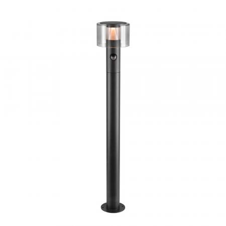 SLV 1010201 TAHA II 90 Stehleuchte SENSOR 10W 2200/2700K IP54 schwarz – hohe Außen-Stehleuchte mit Bewegungsmelder