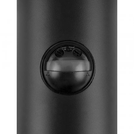 SLV 1010201 TAHA II 90 Stehleuchte SENSOR 10W 2200/2700K IP54 schwarz – hohe Außen-Stehleuchte mit Bewegungsmelder