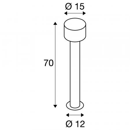 SLV 1010198 TAHA II 70 Stehleuchte PHASE 10W 2200/2700K IP65 schwarz
