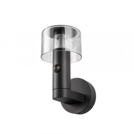 SLV 1010196 TAHA II Wandleuchte SENSOR 10W 2200/2700K 450–500lm IP54 schwarz – dekorative Außenleuchte mit Bewegungsmelder