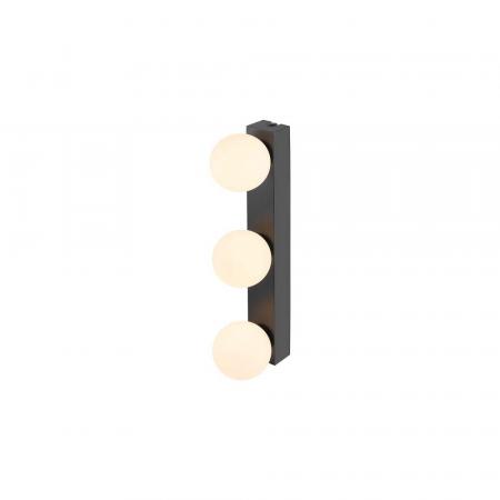 SLV 1010194 SUN MIRROR Wandleuchte triple 13W CCT 2700/3000/4000K IP44 schwarz – kompakte Spiegel- und Badbeleuchtung