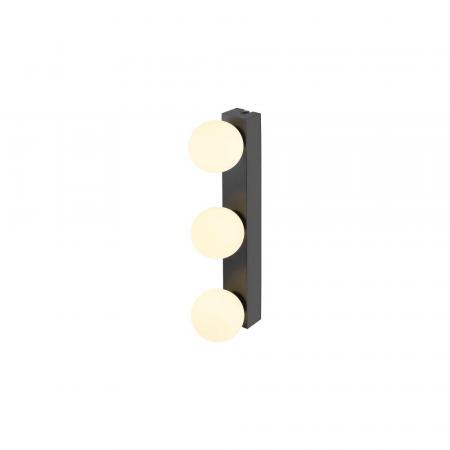 SLV 1010194 SUN MIRROR Wandleuchte triple 13W CCT 2700/3000/4000K IP44 schwarz – kompakte Spiegel- und Badbeleuchtung