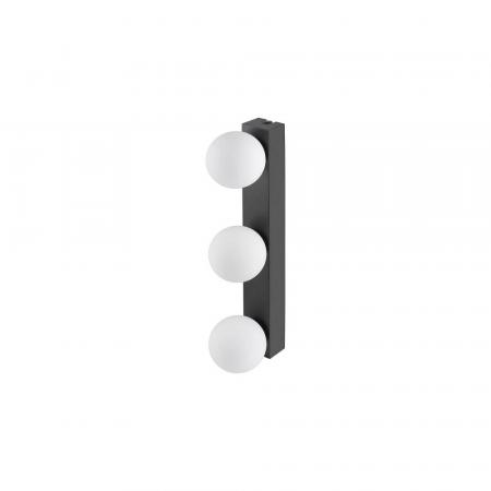 SLV 1010194 SUN MIRROR Wandleuchte triple 13W CCT 2700/3000/4000K IP44 schwarz – kompakte Spiegel- und Badbeleuchtung