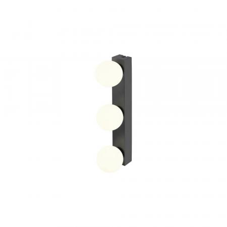 SLV 1010194 SUN MIRROR Wandleuchte triple 13W CCT 2700/3000/4000K IP44 schwarz – kompakte Spiegel- und Badbeleuchtung