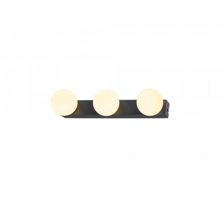 SLV 1010194 SUN MIRROR Wandleuchte triple 13W CCT 2700/3000/4000K IP44 schwarz – kompakte Spiegel- und Badbeleuchtung