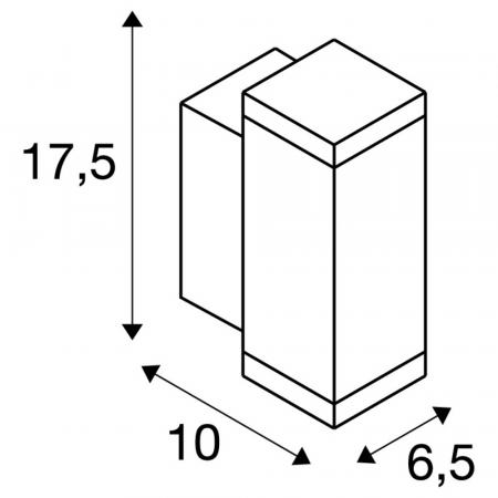 SLV 1010177 THEO PRO S Wandleuchte Single DALI P1 3W 2700K 24° Anthrazit IP65