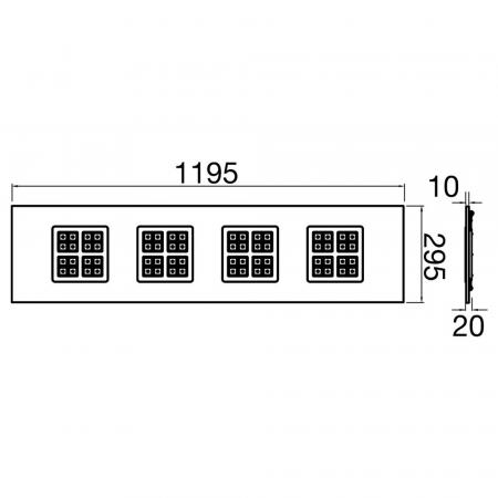 SLV 1010580 PAVANNO – LED Einbauleuchte 1200x300 mm 17W 3000/4000/5000K UGR<19