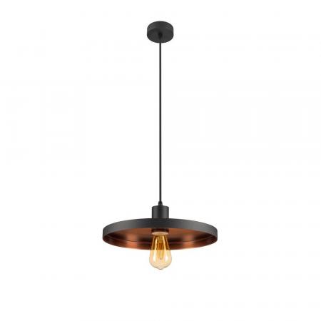 SLV 1010788 Pendelleuchte, E27 Base, PLATE 33, Pendellänge 200 cm, Leuchtmittel inklusive, schwarz