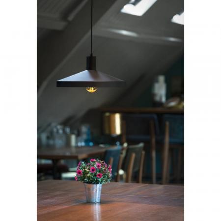 SLV 1010787 Pendelleuchte, E27 Base, TETRA 36, Pendellänge 200 cm, Leuchtmittel inklusive, schwarz