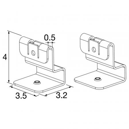 SLV 1010933 BATTEN FLAT P HORIZONTAL CABLE WIRE SUSPENSION KITS 2pcs – Drahtseil-Abhängung horizontal Montage Zubehör LED Leuchte