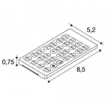 SLV 1011005 BATTEN P PIR SENSOR REMOTE CONTROL – Fernbedienung für LED Leuchten PIR Sensor Steuerung