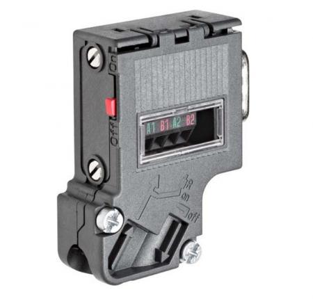 Siemens SIMATIC DP 6ES7972-0BA42-0XA0 PROFIBUS Anschlussstecker – FastConnect Stecker bis 12 MBit/s mit schrägem Kabelabgang und Abschlusswiderstand