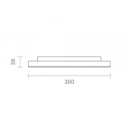 Sigor Aufbauleuchte Shine 300mm weiß Ra90 DALI 10/18/24W 3000/4000K IP20 110° 1000/1800/2300lm