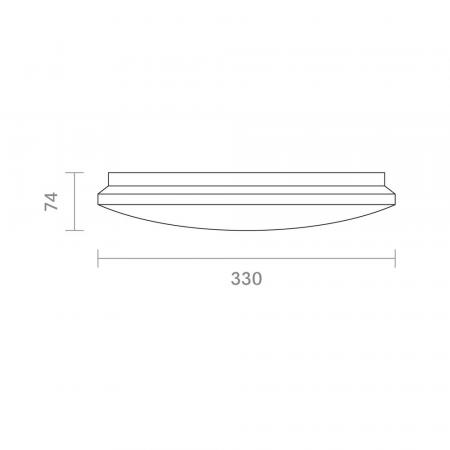 Sigor Aufbauleuchte Moon 330mm 3-CCT 18W 3000/4000K/5700K IP44 120° Ra80