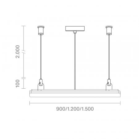 Sigor Aufbauleuchte Plank Pendelset