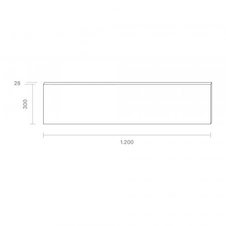 Sigor Panel Aufbau Fled 1200x300mm weiß UGR < 19 36W 3000K IP20 90° 4320lm Ra80