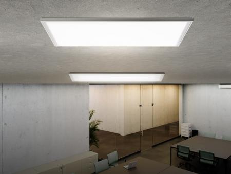 Sigor Ultra Flaches LED-Panel Aufbau weiß 120x30cm 36W 4000K neutralweißes Licht UGR<19