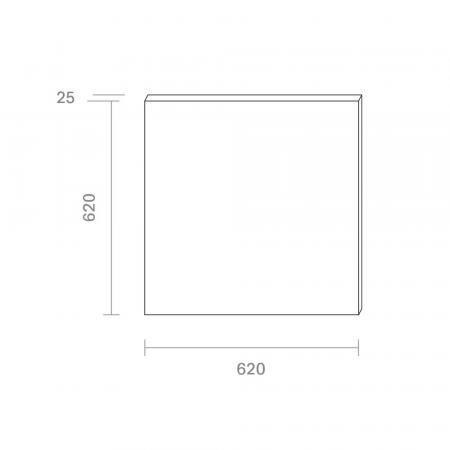 Sigor Backlit Panel Einbau Fled 620x620mm weiß UGR < 19 36W 3C IP40 90° 3500lm Ra80 ohne Treiber