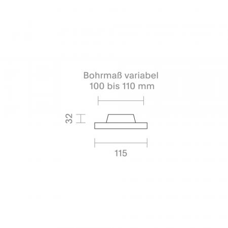 Sigor Einbauleuchte Fled Downlight 115mm weiß 6W 3000/4000/5000K IP20 120° 310lm RA90