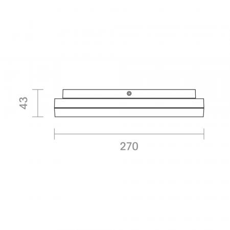 Sigor Aufbauleuchte Circel 270mm silber IP54 Ra80