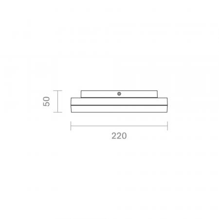 Sigor Aufbauleuchte Square 220mm silber IP54 Ra80