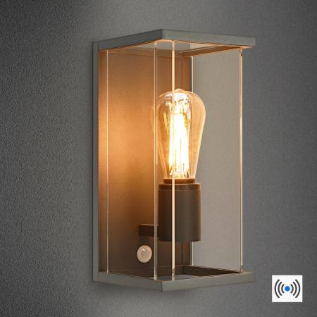 Sigor Außen Wandleuchte Nulatern mit Sensor in Anthrazit