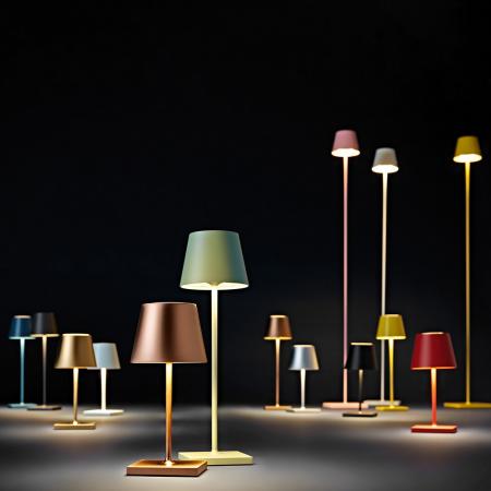 Sigor Akku-Tischleuchte Nuindie USB-C 380mm sonnengelb 2,2W FlexMood 2200K/2700K IP54 168/197lm Ra85