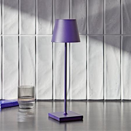 Sigor Akku-Tischleuchte Nuindie 380mm pflaumenblau 2,2W FlexMood 2200K/2700K IP54 168/197lm Ra85