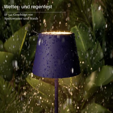 Sigor Akku-Tischleuchte Nuindie 380mm pflaumenblau 2,2W FlexMood 2200K/2700K IP54 168/197lm Ra85