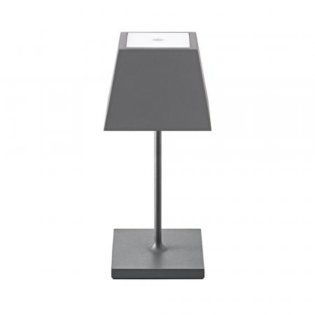 Sigor Mini Akku-Tischleuchte NUINDIE eckig graphitgrau dimmbar 25cm IP54 In- & Outdoor