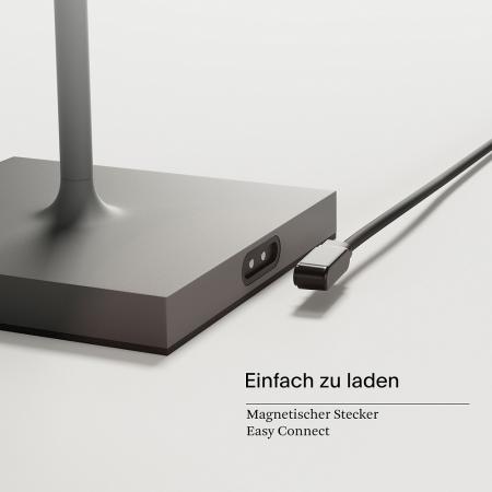 Sigor Mini Akku-Tischleuchte NUINDIE eckig graphitgrau dimmbar 25cm IP54 In- & Outdoor