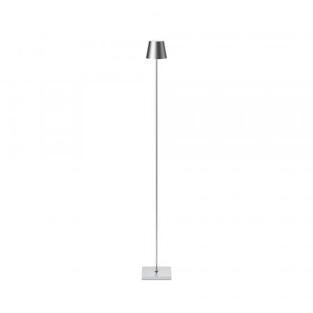 Sigor Akku-Stehleuchte Nuindie 1200mm silberfarben  rund 2,2W FlexMood 2200K/2700K IP54 168/197lm Ra85
