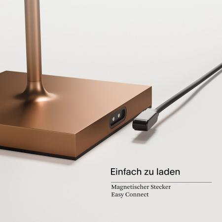 Sigor Akku-Stehleuchte Nuindie 1200mm bronzefarben rund 2,2W FlexMood 2200K/2700K IP54 168/197lm Ra85