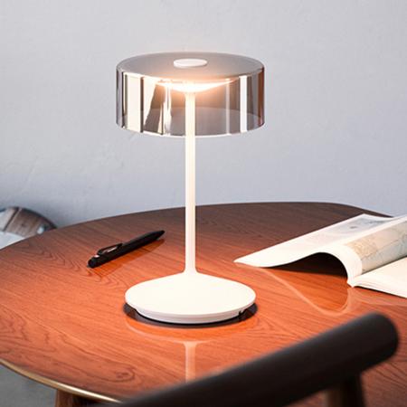 Sigor Akku-Glasleuchte Numotion in Schneeweiß mit FlexMood 2200K/2700K 265mm IP54 In- & Outdoor