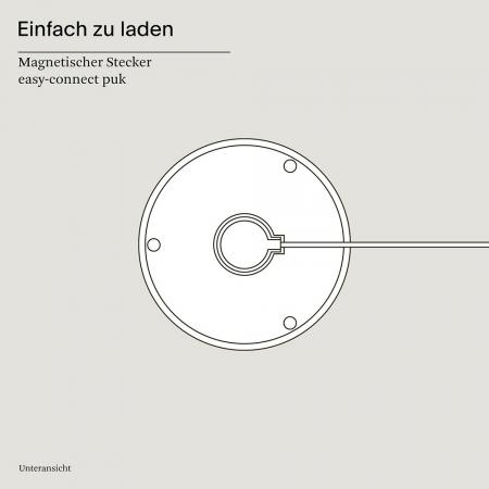 Sigor Akku-Tischleuchte Nudrop mini 21cm rund graphitgrau dimmbar Flex-Mood 2200K/2700K IP54 In- & Outdoor