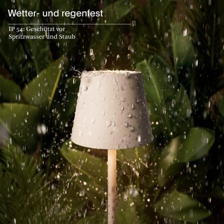 Sigor Akku-Tischleuchte Nuindie pocket 210mm dünenbeige 1,4W Flex-Mood 2200K/2700K IP54 Ra85 USB-C dim