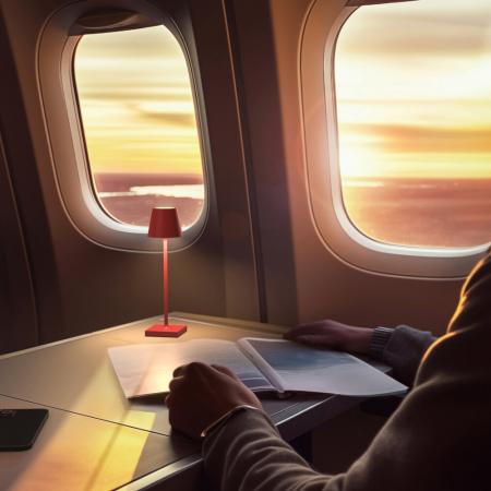 Sigor Akku-Tischleuchte Nuindie pocket 210mm feuerrot  1,4W Flex-Mood 2200K/2700K IP54 Ra85 USB-C dim