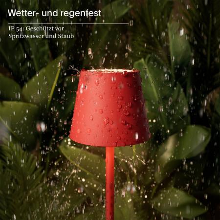 Sigor Akku-Tischleuchte Nuindie pocket 210mm feuerrot  1,4W Flex-Mood 2200K/2700K IP54 Ra85 USB-C dim