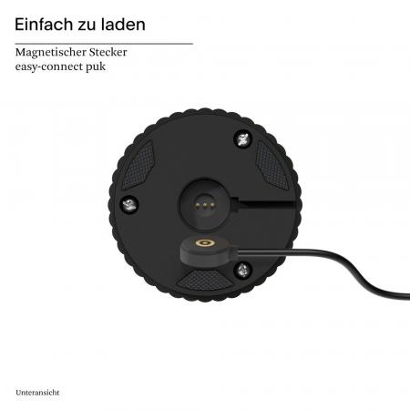 Sigor Akku-Tischleuchte Nuflair rund nachtschwarz dimmbar IP54 In- & Outdoor